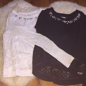 Lace back long sleeve with beaded neckline. 💫